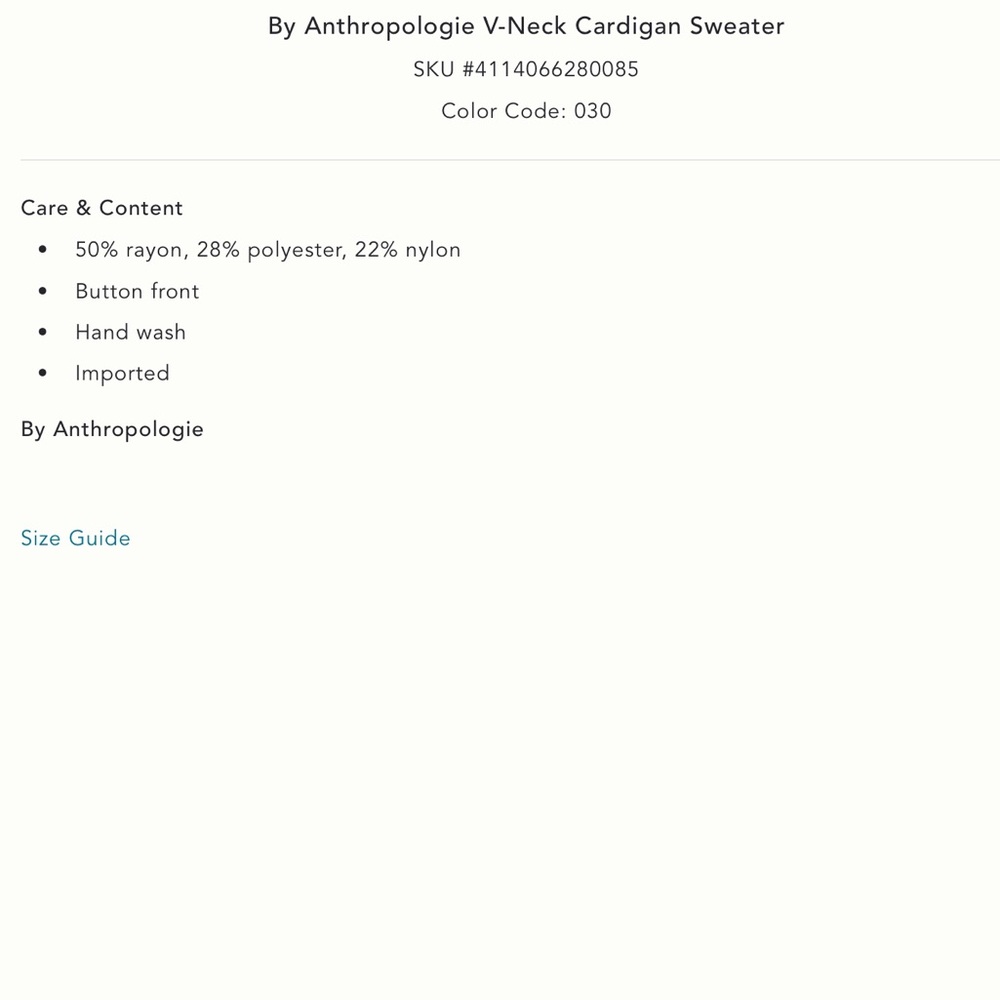 ANTHROPOLOGIE CARDIGAN SWEATER SIZE SMALL NWT - Picture 5 of 8